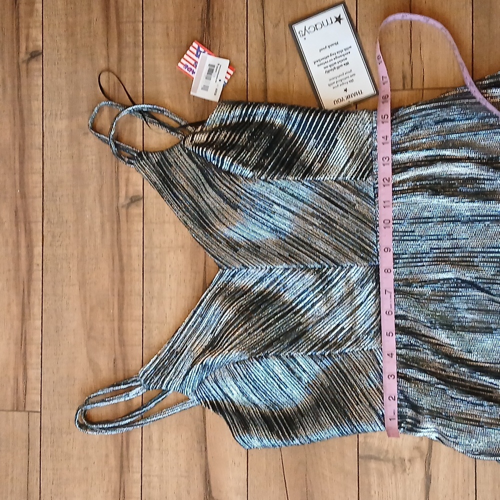 New Women's Black And Silver V-Neck Floor-Length Dress By NW Nightway. Size 12 - Picture 17 of 17
